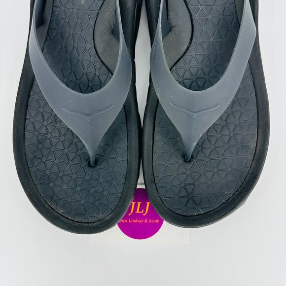 Hoka One One Men's Ora Recovery Flip Flop Thong Sandals Black Size 9/ 11 Women - Picture 4 of 11